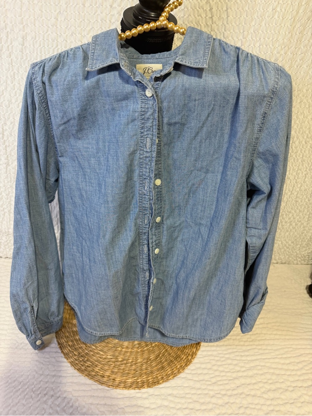 J. Crew Light Blue Denim Button-Front Shirt